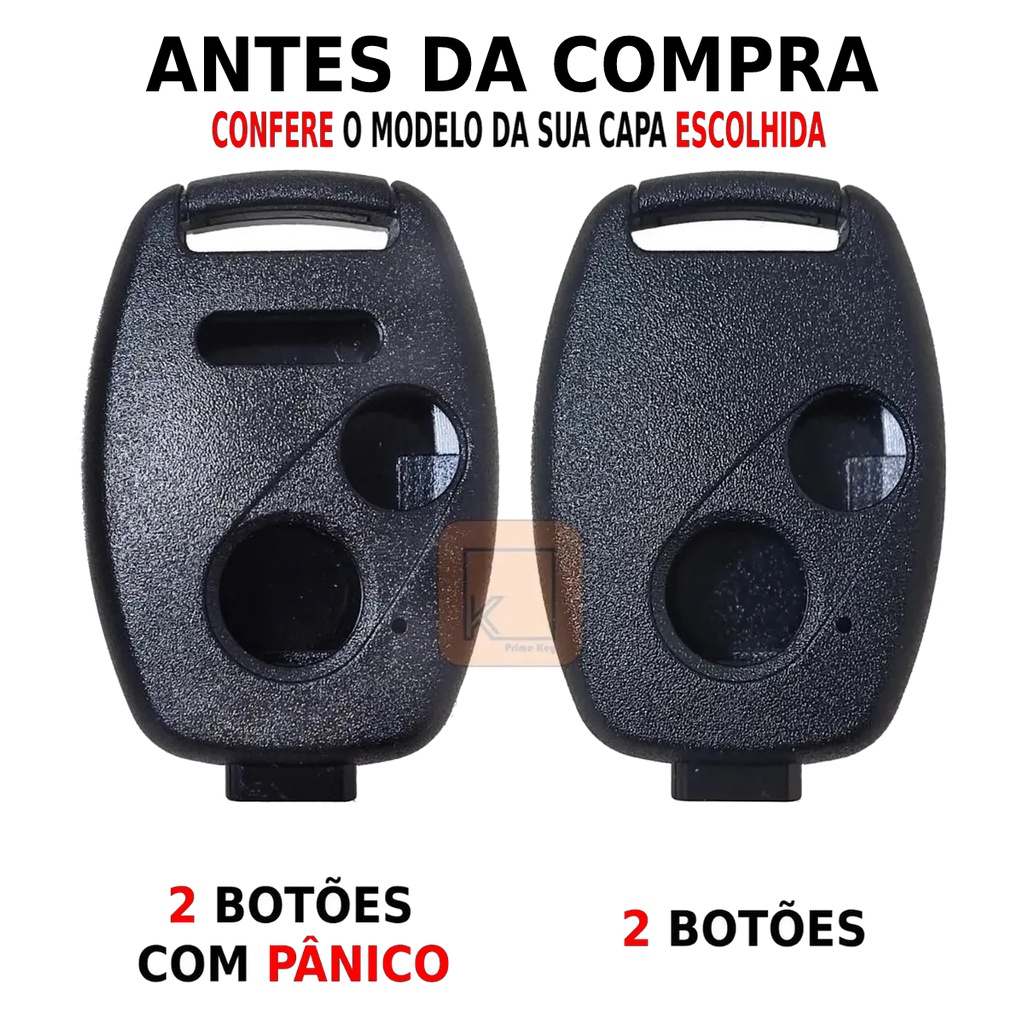 Capa Chave Honda, Carcaça Chave Honda, Civic, City, Fit