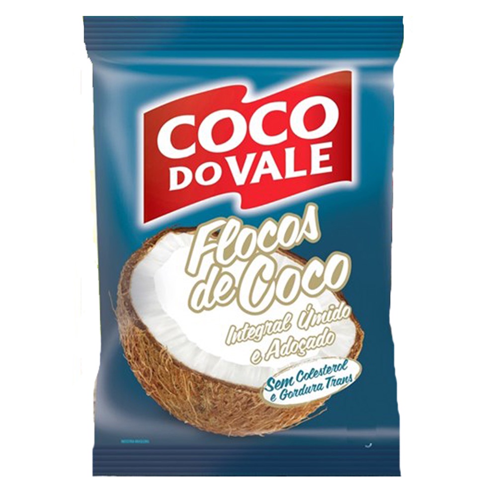 Coco em Flocos Úmido Adoçado 100g - Coco Do Vale