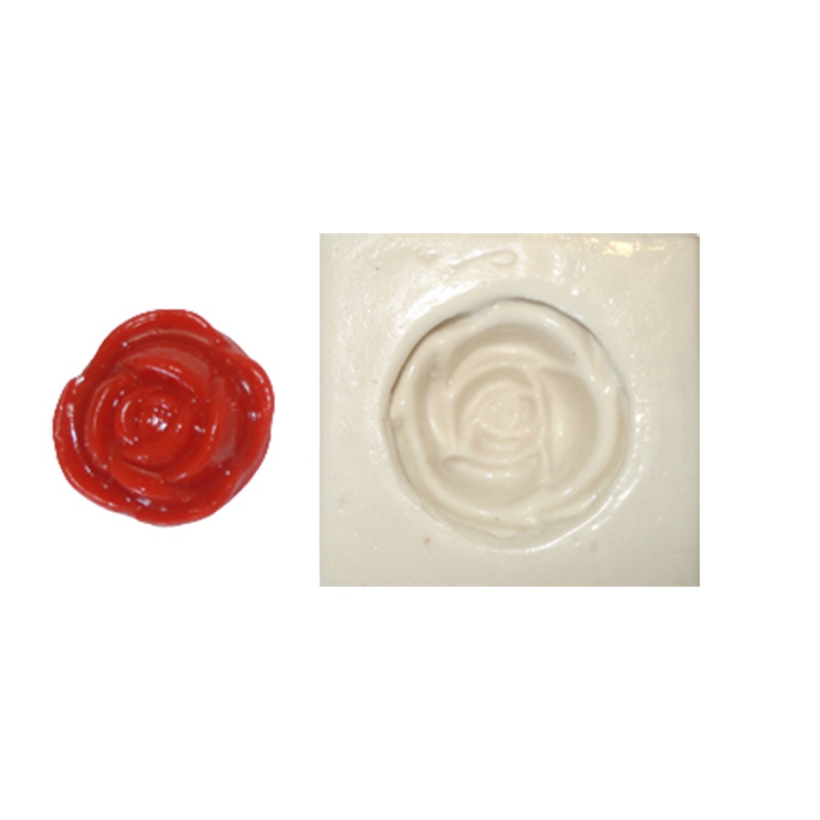 Molde de silicone cod-G 140 Flor Rosa Jardim - 2,8x2,8x1,5cm - 55g