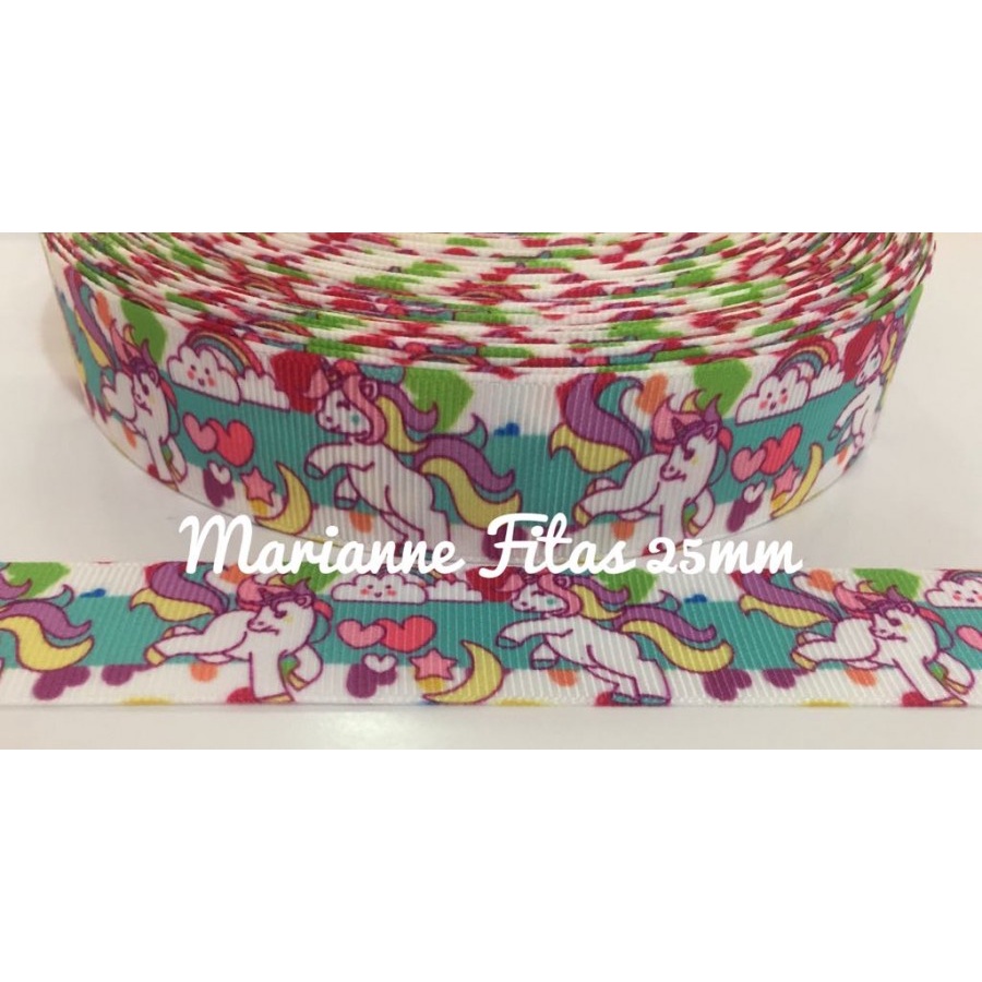 Fita de Gorgurão Unicórnio Laço, Tiara, Menina (N5)