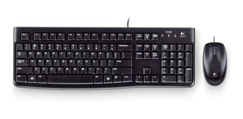 Combo Teclado E Mouse Logitech Óptico Com Fio Usb Mk120