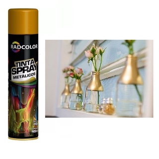 Tinta Spray Metálico Ouro 400ML Radcolor
