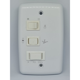Chave Controle para Ventilador De Teto 4x2 com Capacitor 110v - 127v - 1 Interruptor de Lampada Luz