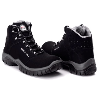 Bota de Segurança em Microfibra - Preto e Cinza - Estival - EN10071S2 - CA 44.558