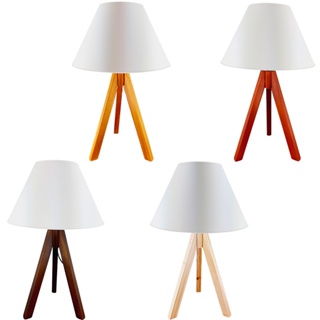 Luminária De Mesa Madeira Iluminação Agradável Quarto Bivolt em Oferta na Shopee