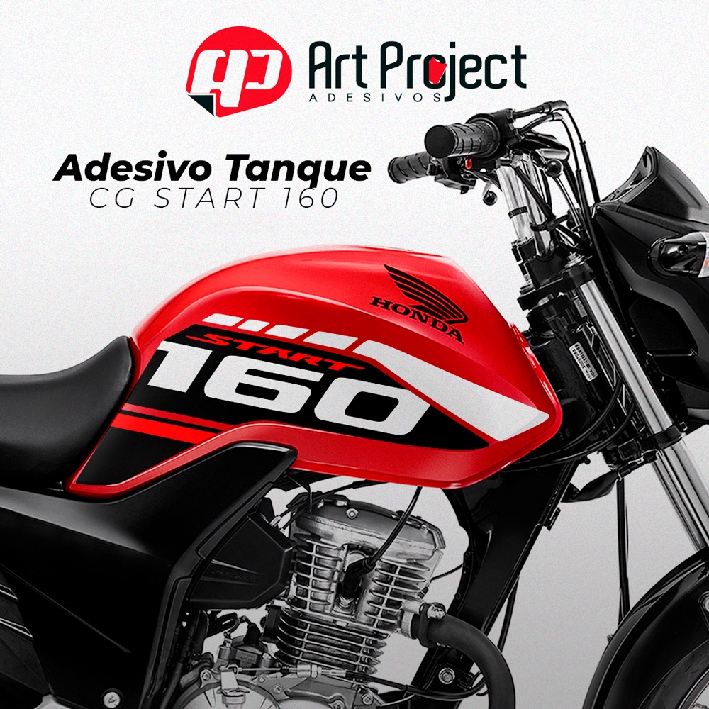 Kit Adesivos/Faixas Tanque CG START 160 - Várias Cores - Par em Oferta na Shopee