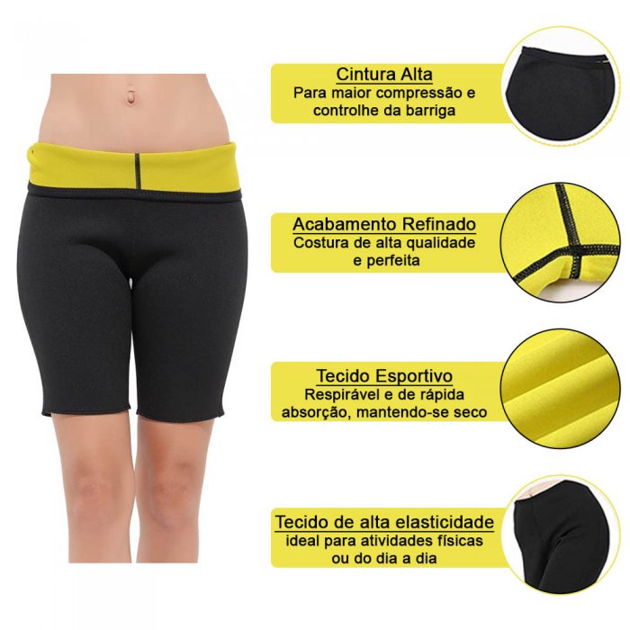 Bermuda Térmica de Alta Compressão Sports Feminina Neoprene | Shopee Brasil