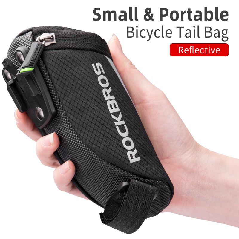 Rockbros Bicicleta Saco Portátil Reflective Saddle Bag Seatpost Nylon Saco De Cauda Da Bicicleta Mtb …