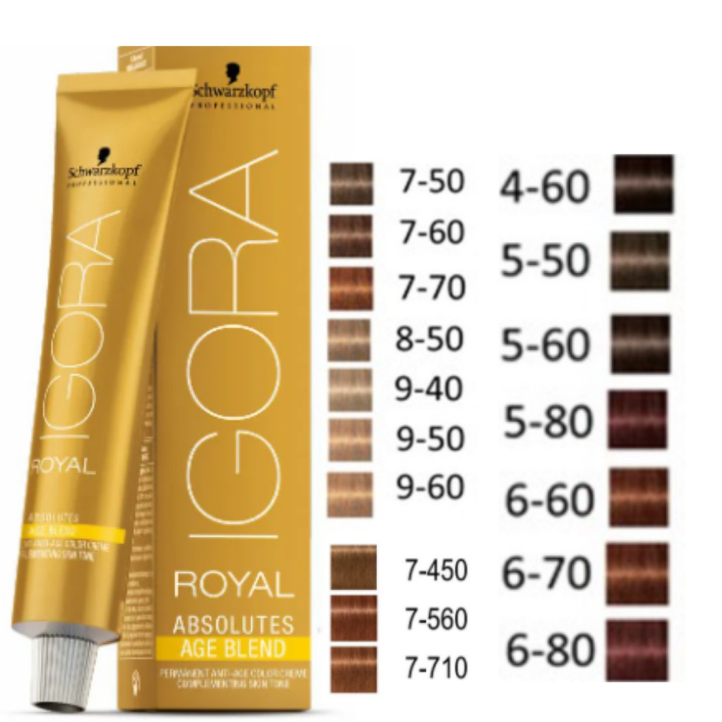 Coloracao Tintura Permanente Schwarzkopf Igora Royal Absolutes 60g Escolha A Sua Shopee Brasil