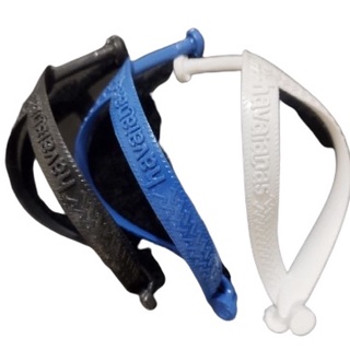 Correia original pares tiras de chinelo com logomarca branca, preta ou azul 1 par de tira com logo
