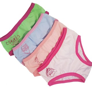 Kit 5 Calcinha Infantil De Algodão Para Meninas