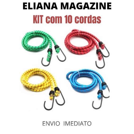 Kit 10 Cordas Elásticas 💥 Multi Uso💥 Moto/bagagem/carga