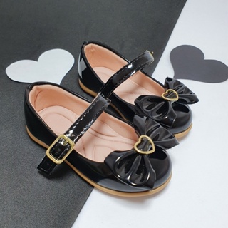 Sapatilha Infantil Feminina Confortavél Milu Fashion Preta Com Laço Detalhe Coração do 16 ao 34 em Oferta na Shopee