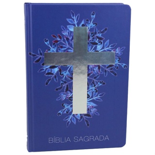 Bíblia Sagrada | NAA | Letra Normal | Capa dura | Cruz Azul em Oferta na Shopee