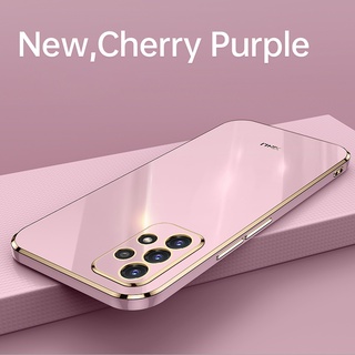 Capa De Celular Flexível Em Silicone Com Borda Reta Anti-Outono Para Samsung A32 4G A22 A52 A72 A52S 5G