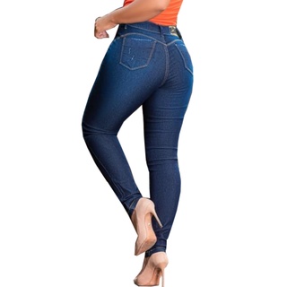 Calças Jeans Feminina Skinny Lycra Elastano Cintura Alta Roupas Para Mulher