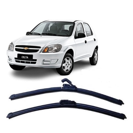 Par Palhetas Limpador De Parabrisa Dianteiro Para Chevrolet Celta 2004 Até Ano 2015