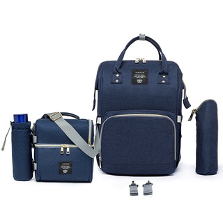 Kit Saída Maternidade Lequeen Mochila E Lancheira Impermeável Com Bolso Térmico