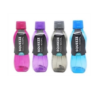 Garrafa Squeeze Plástico Clear 900 & 800 ml - Livre de BPA academia, dia a dia, ótimo p/ Escola, Resistente, Colorida.