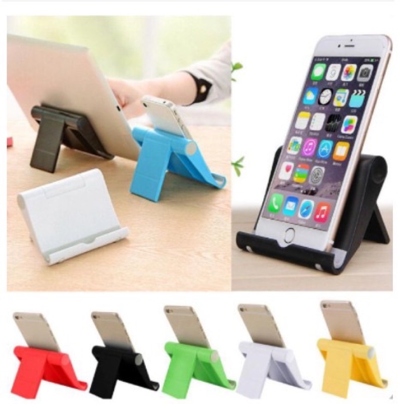 Mini Suporte de Plástico Mesa para Celular Smartphones Tablet Universal Dobrável Ajustável
