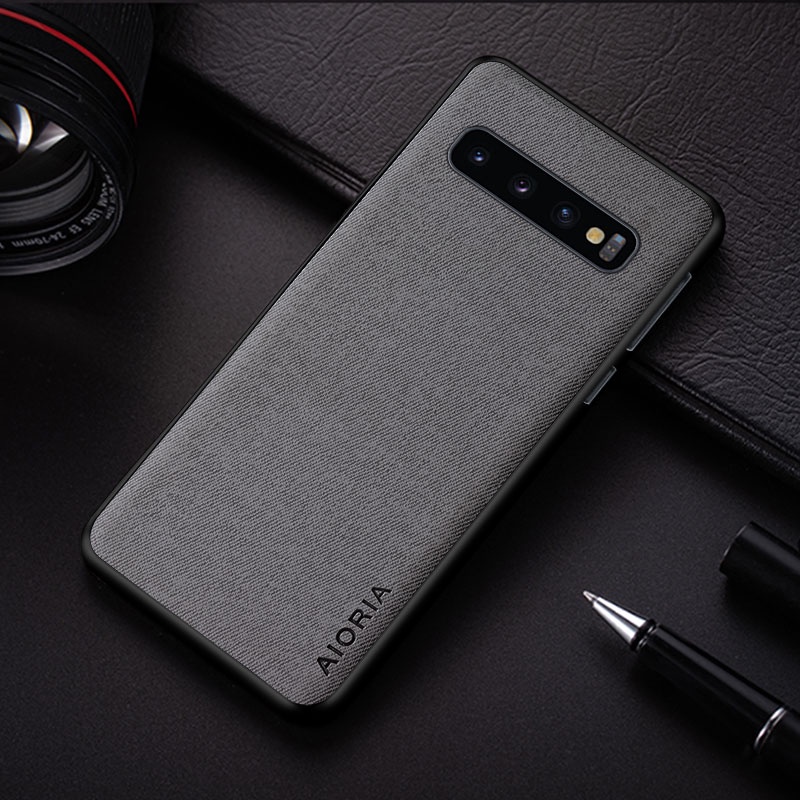 Capa De Couro Têxtil Para Samsung Galaxy S10 Plus , S10 lite , S10e , 5G
