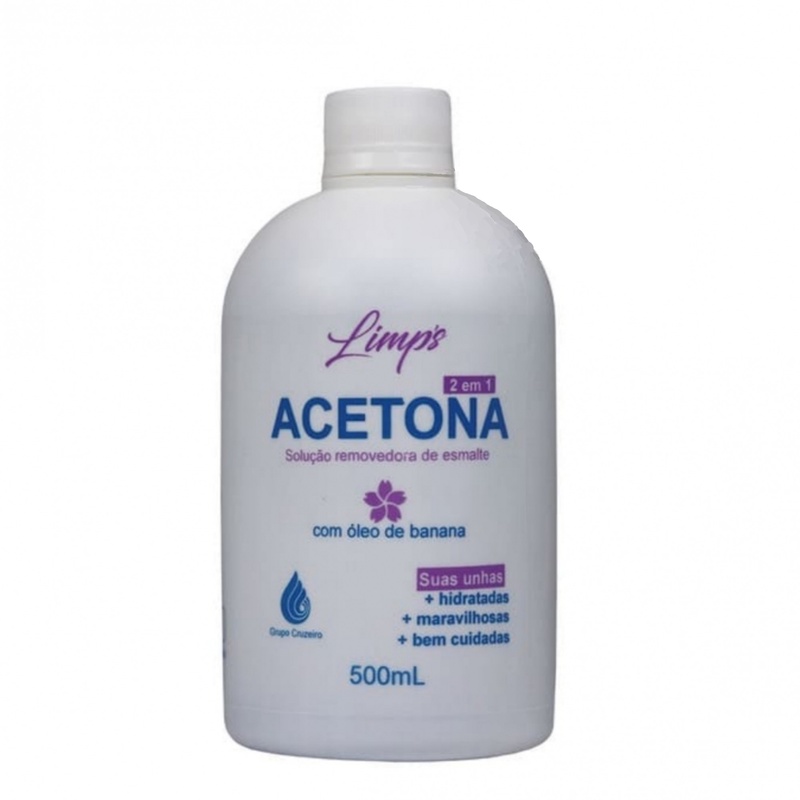 Acetona Limp's 2 em 1 (com óleo de banana) 500ml | Shopee Brasil