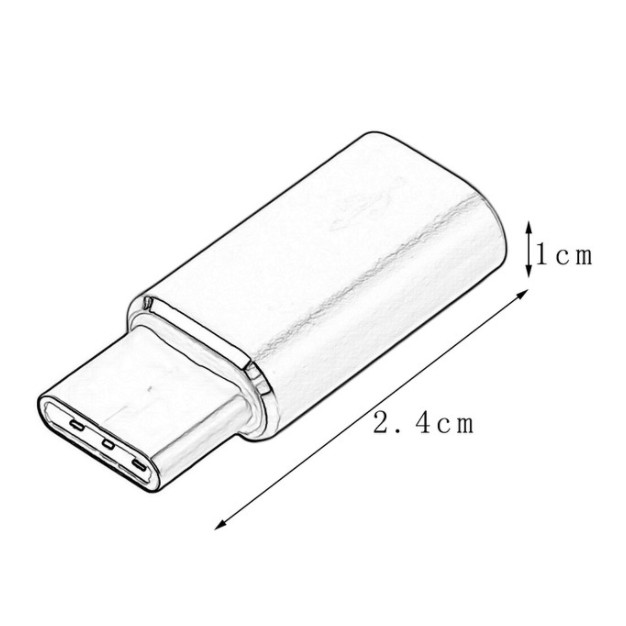 1x Adaptador Otg 3.1 Tipo Micro para Type C (Celular Usb Pc) Material de ferro