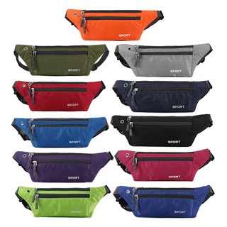 Pochete Feminina Esportiva Nylon Impermeável Ciclismo Corrida Cinto Regulável Sem Furo De Fone