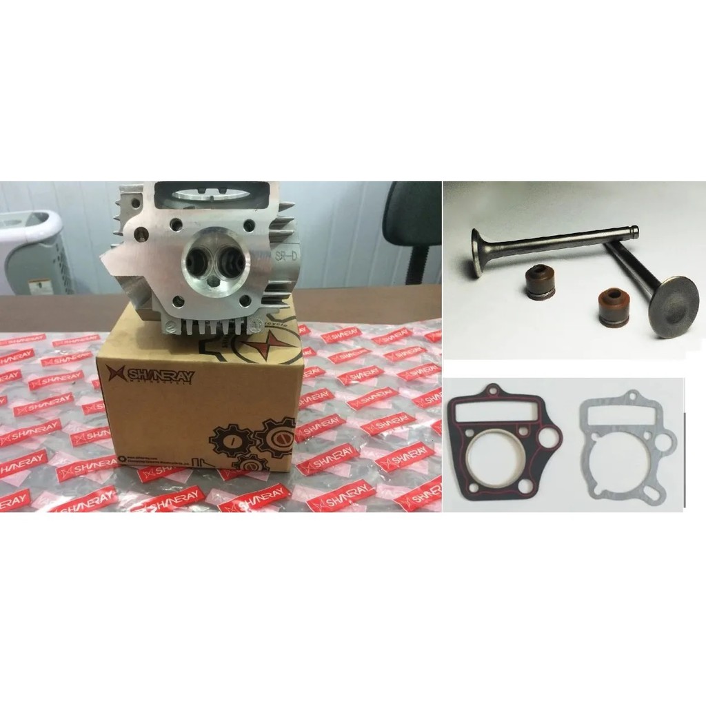 Cabeçote+Valvulas Motos 90cc e 70/75cc Motos Shineray, Dafra, Bravax, Bull, TRaxx