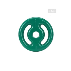 Anilha 3kg Emborrachada PVC Furo Standard Verde ( 01 Unidade )