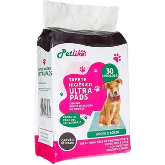 Tapete Higiênico Xixi Ultra Pads Carvão Ativado 60x60cm 30un