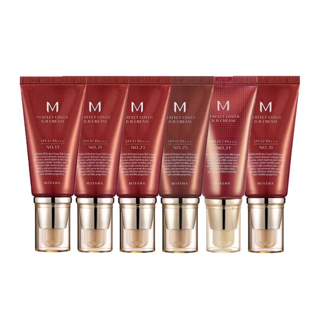missha m perfect cover bb cream spf42 pa + + + 50ml(no.13,21,23,25,27,29,31)