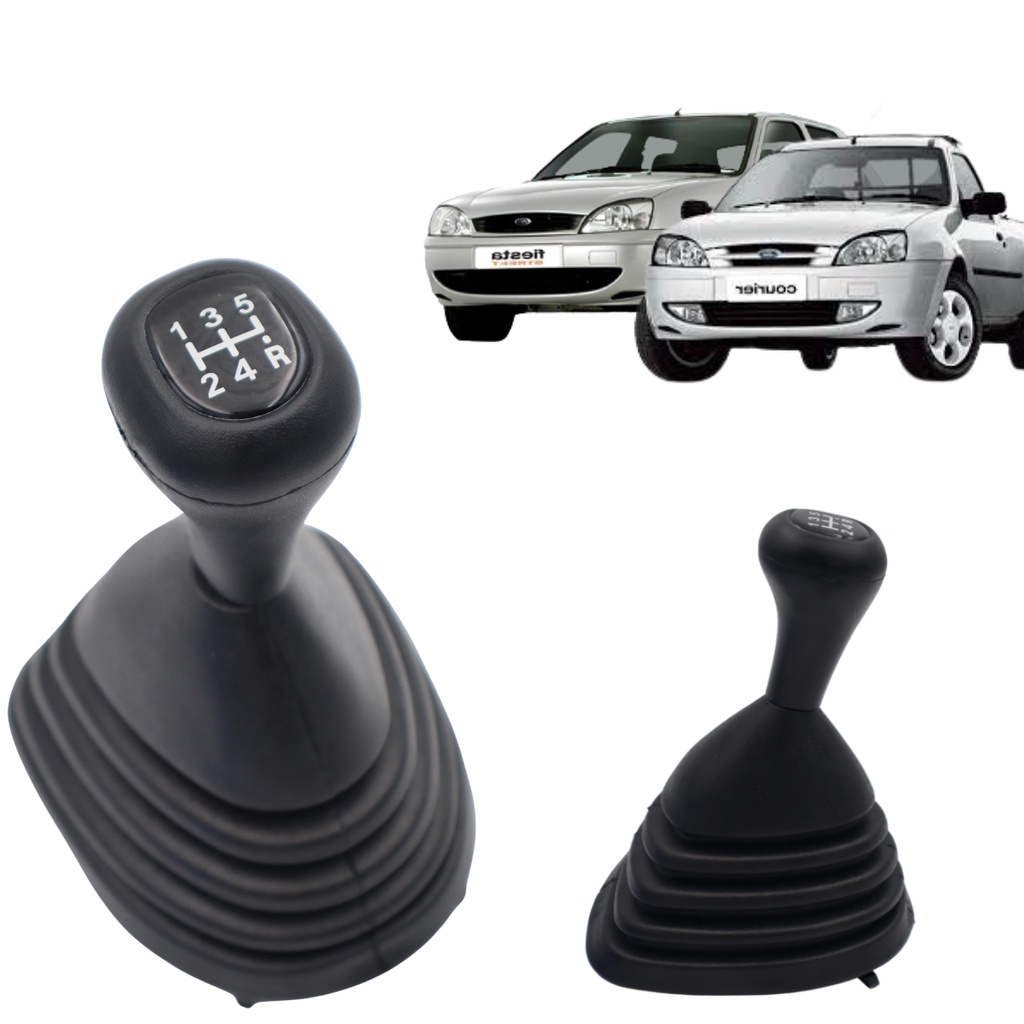 Kit Manopla Coifa do Câmbio Fiesta Street 2001/2006 Courier 2001/2013