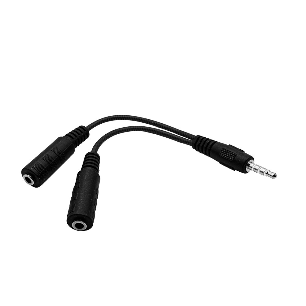 Adaptador P2 e P3 com Acabamento em Nylon Preto Multilaser - WI409
