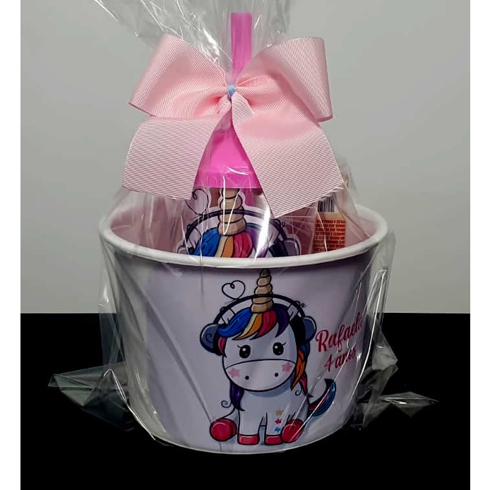 15 Balde De Pipoca Personalizado15 copos   Fita E Celofane