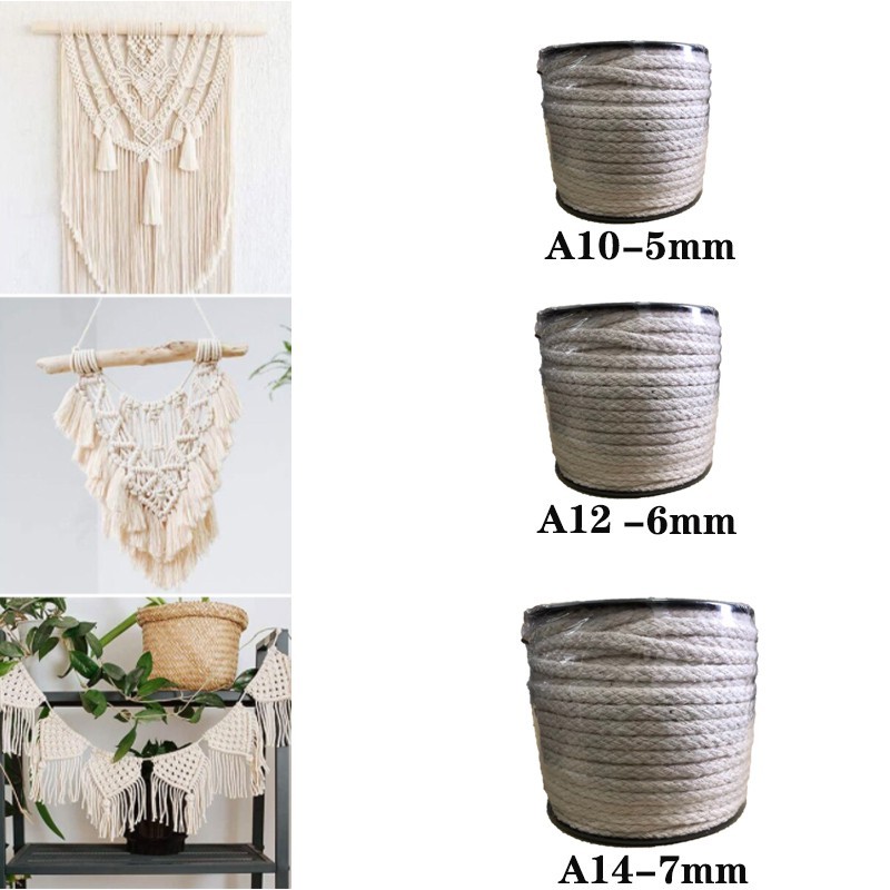 Cordão / Barbante / Corda/4mm/5mm/6mm/7mm/ 50mts - 100% Algodão  Artesanato em Oferta na Shopee