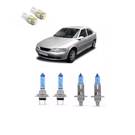 Kit Lampada Super Branca Farol + Leds Vectra 97 / 04