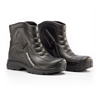 Bota Cano Curto Pvc Pto Motoboy 100% Impermeavel Pantaneiro