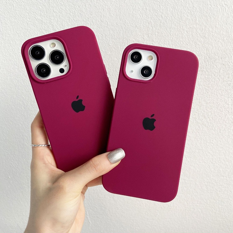 （Violeta）Para iphone 14/13/12/11/XSmax/XR/X/8Plus/7/SE/6sp /Mini/Plus/Pro/Pro Max alta qualidade Nova capa de silicone Capa