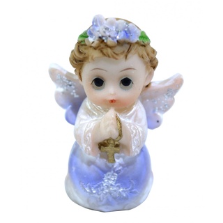 Anjinho Rezando 4cm (Azul) - Enfeite Resina