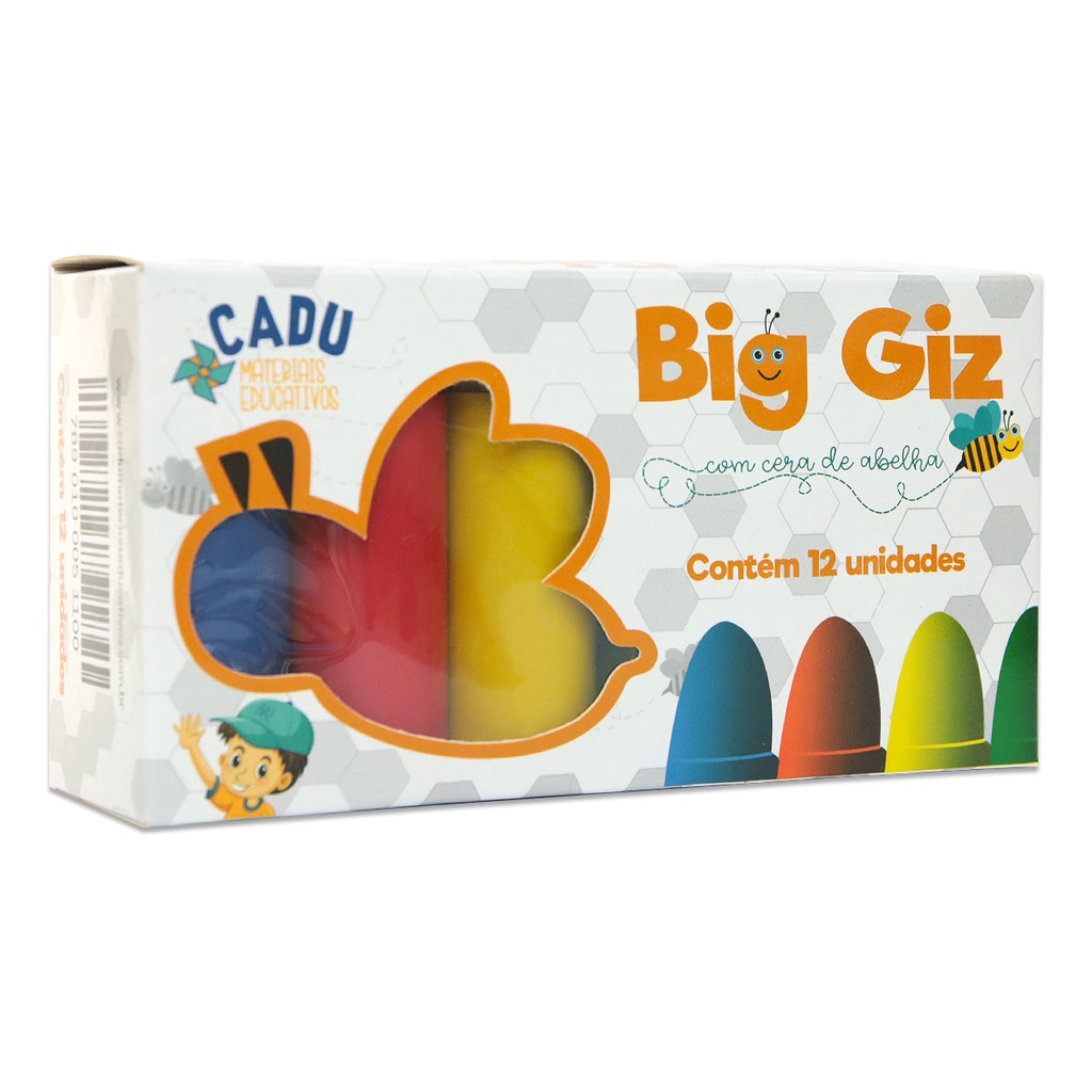 Big Giz com Cera de Abelha 12 cores - Cadu Materiais Educativos