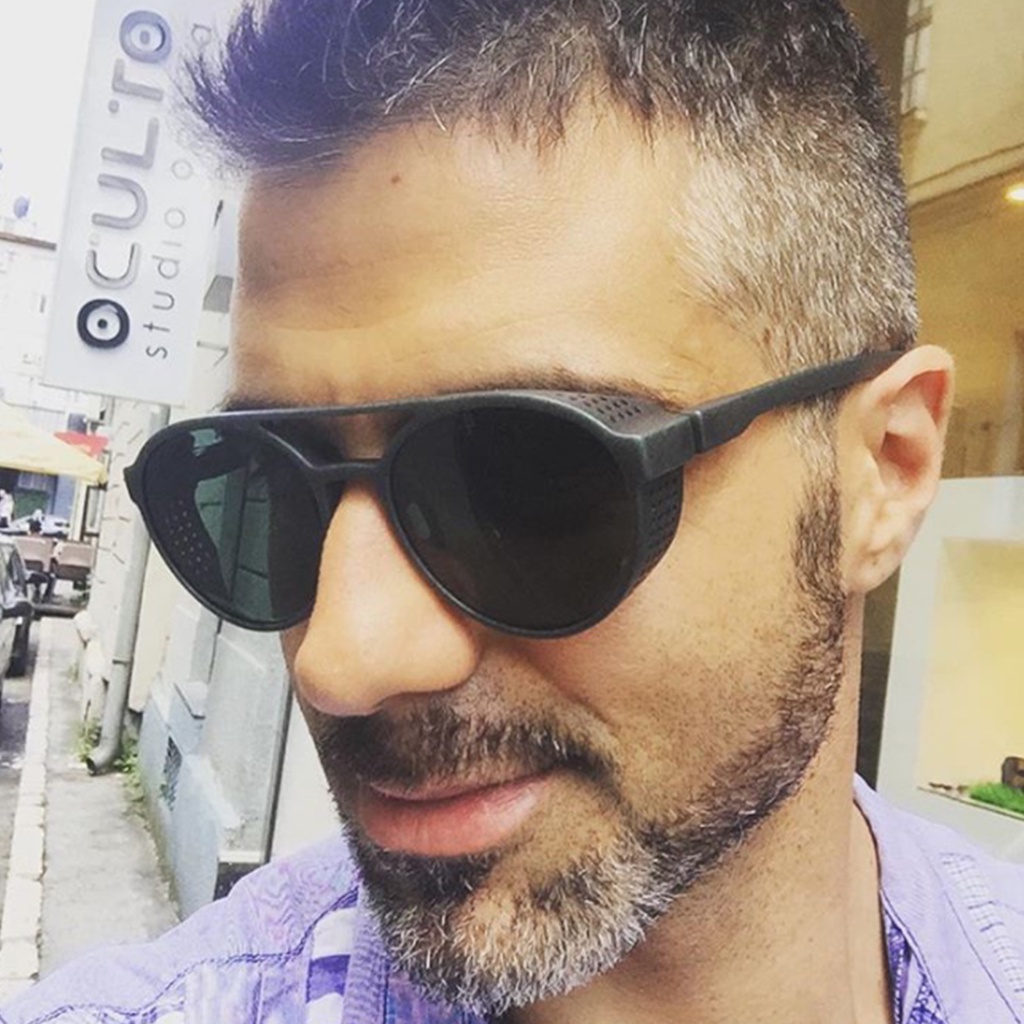 oculos masculino de sol redondo UV400 com protecao lateral ciclismo a prova de vento confortavel