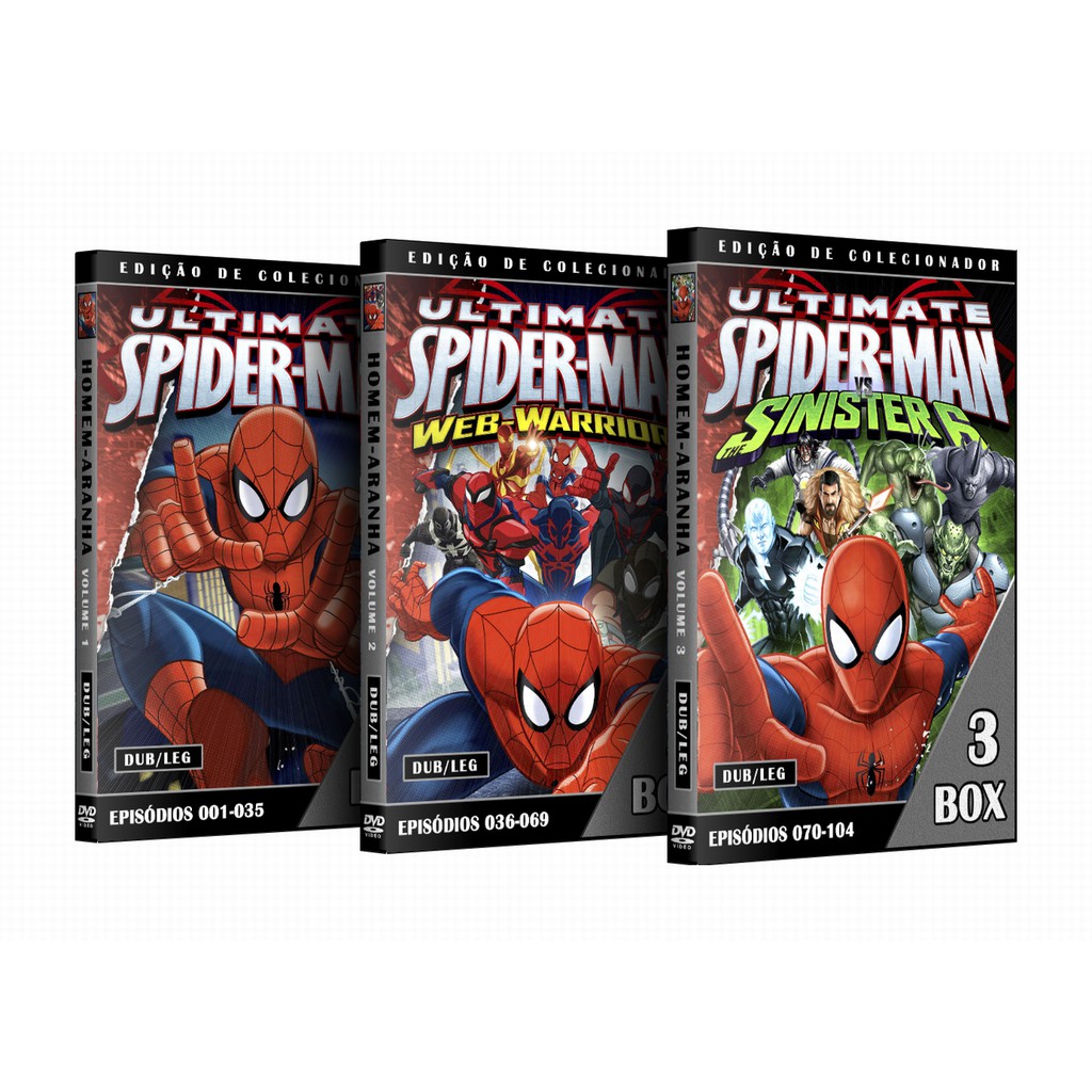 Kit 5 em 1 com DVD Marvel - Homem Aranha