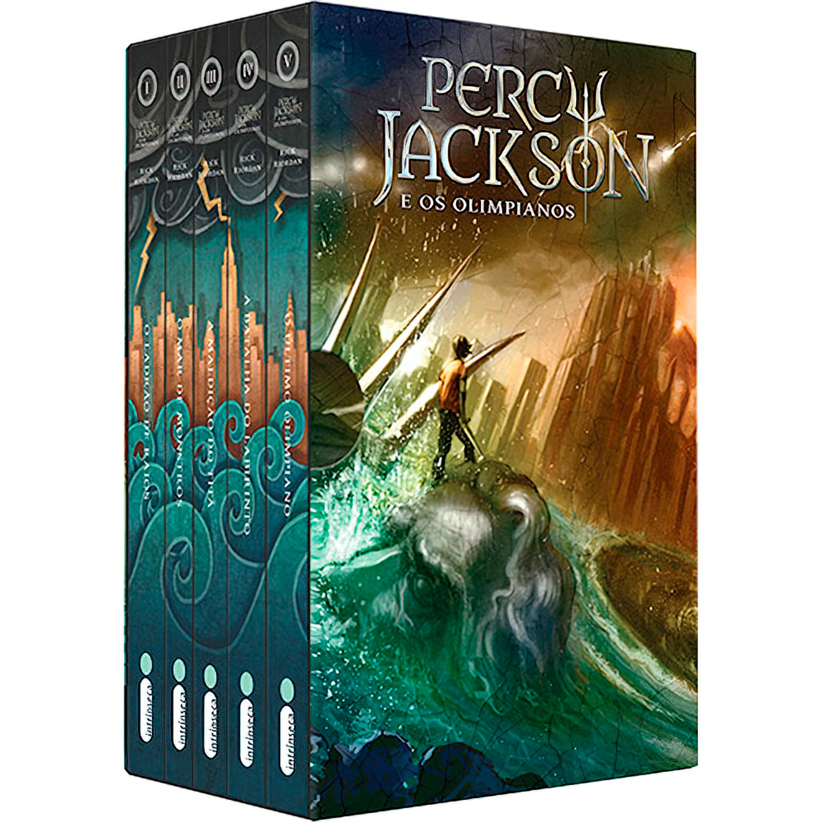 Box Livros Saga Percy Jackson E Os Olimpianos Rick Riordan 5 Livros Shopee Brasil