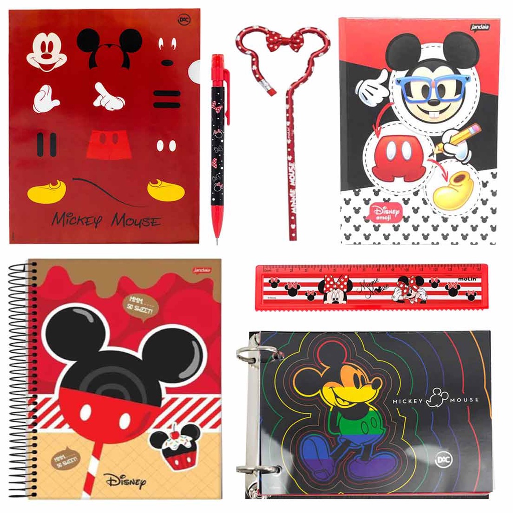 Kit Papelaria Mickey Minnie Mouse | Shopee Brasil