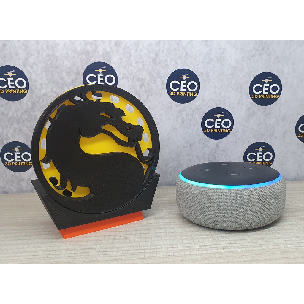 Suporte Alexa Echo Dot 3 Mortal Kombat - Presente, decoração criativa, música, som, stand Amazon