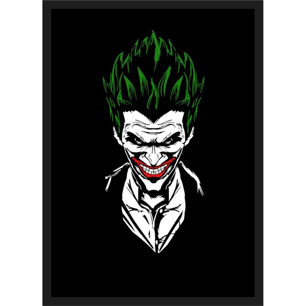Quadro Decorativo Coringa Batman Joker Salas Quartos Com Moldura T010 PP