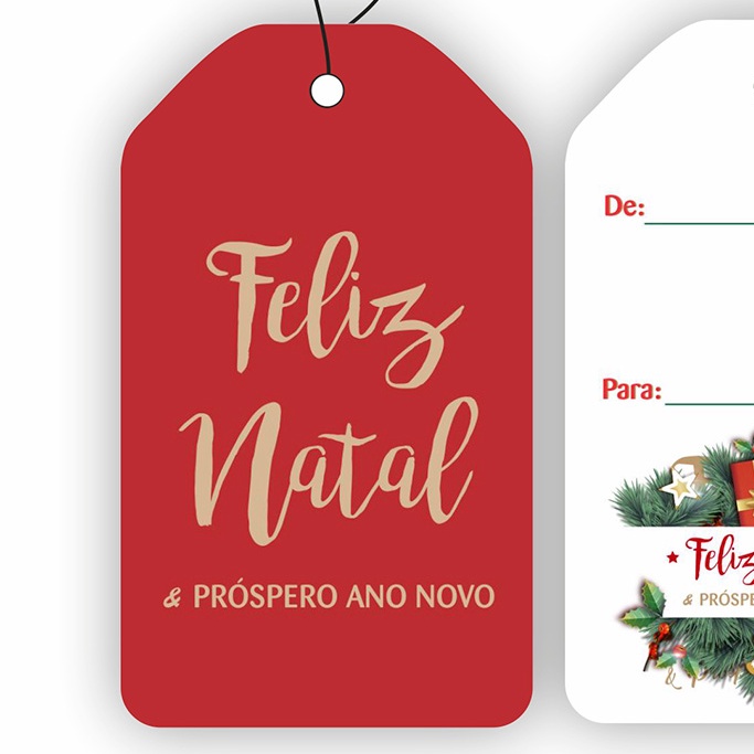 10 Tag Feliz Natal & Prospero Ano Novo Tag Tema Natalino 9x5cm Triplex 300g  | Shopee Brasil