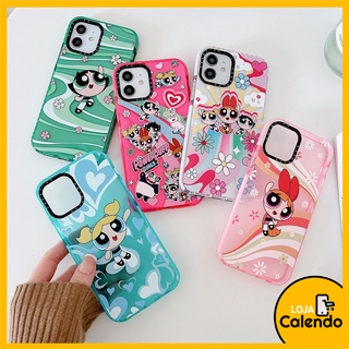 Capinha com Decoração Fofa do Desenho Animado Meninas Super Poderosas para Modelos iPhone - 7/8/SE2020 | 7/8 Plus | X/XR/XS Max | 11/12/13 Pro/Pro Max | 12/13 Mini