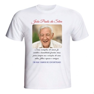 Camisa Camiseta Família Personalizada Com Foto  Homenagem em Oferta na Shopee